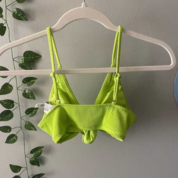 F21 Neon Tie Swimsuit Top - Picture 4 of 4